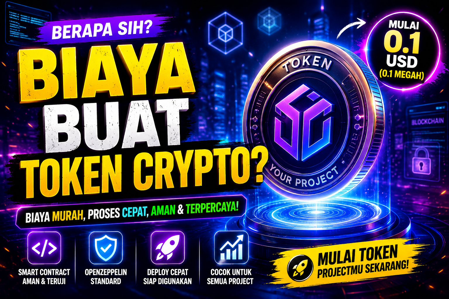 berapa biaya untuk membuat token crypto sendiri?