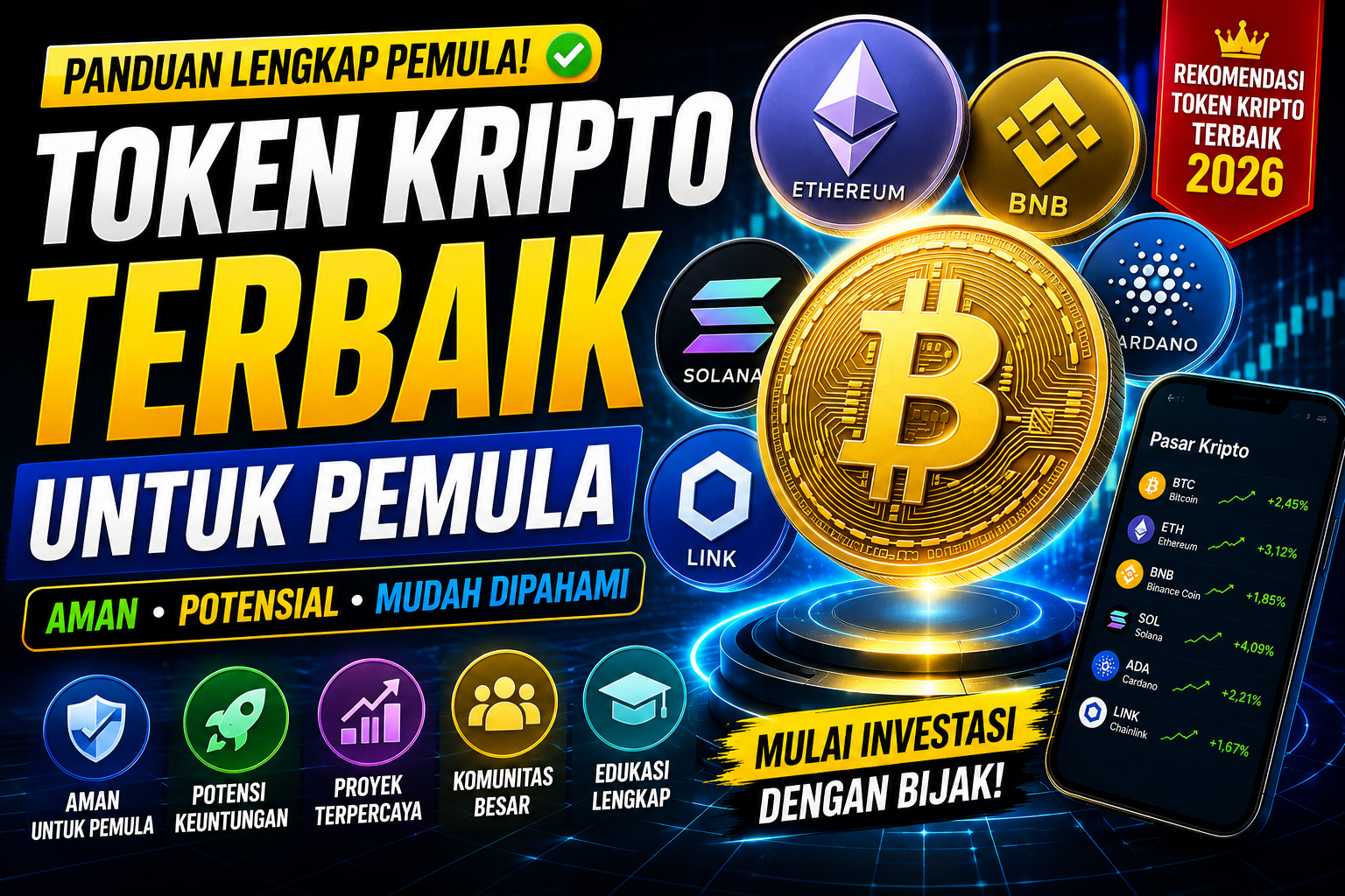 rekomendasi kripto terbaik untuk pemula